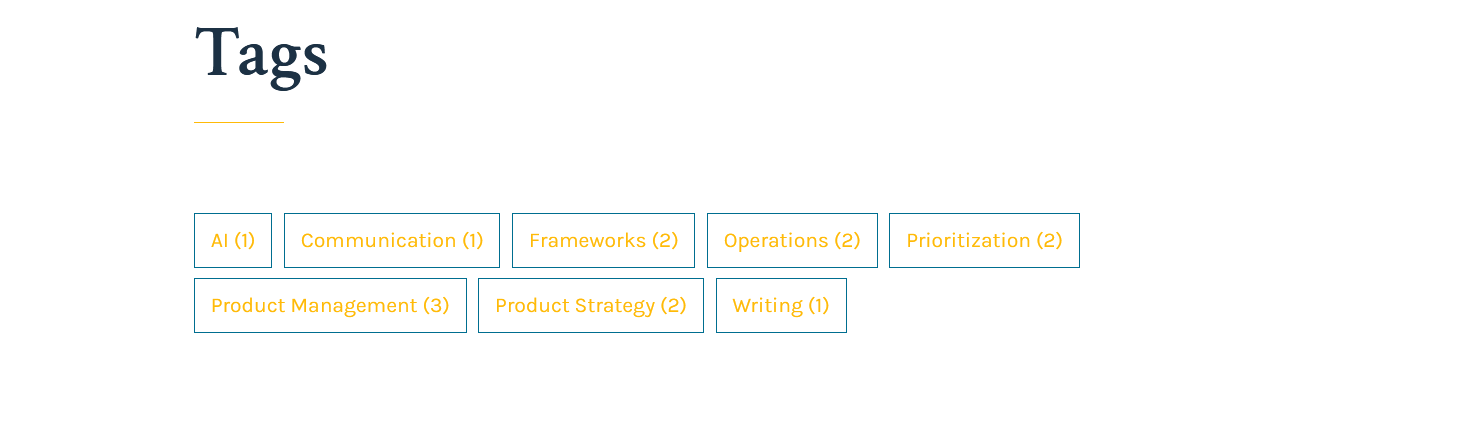 Homepage with basic tag list